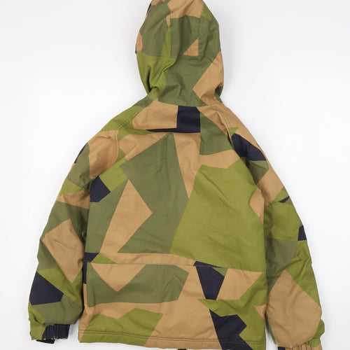 O'Neill Boys Green Ski Jacket, Size 12, Camouflage Design
