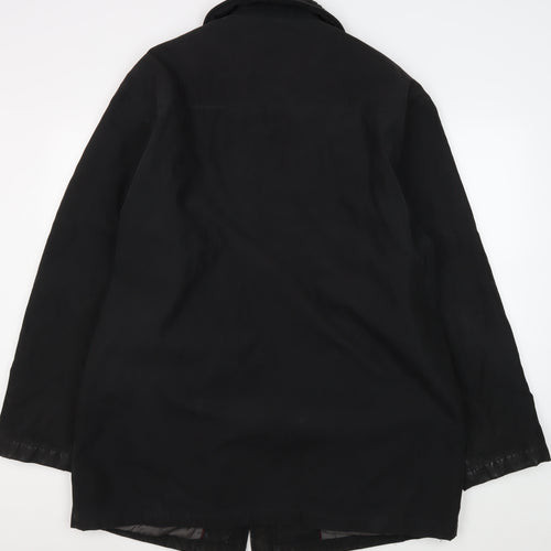 BH LTD Men's Black XL Overcoat Cotton Twill