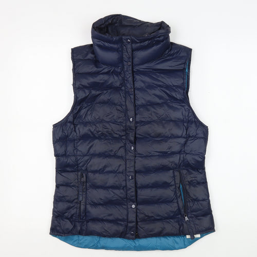 Gap Women's Blue Puffer Waistcoat S Regular Fit