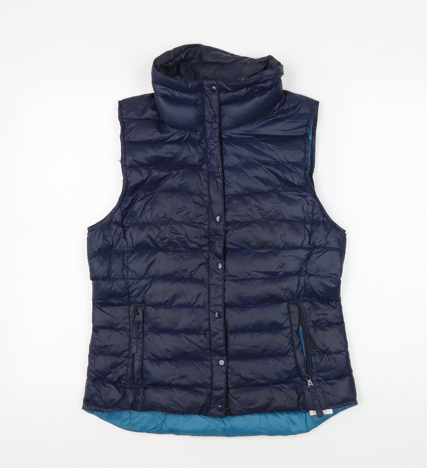 Gap Women's Blue Puffer Waistcoat S Regular Fit