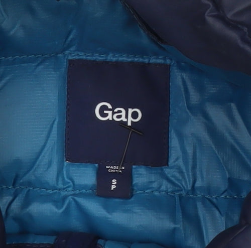 Gap Women's Blue Puffer Waistcoat S Regular Fit