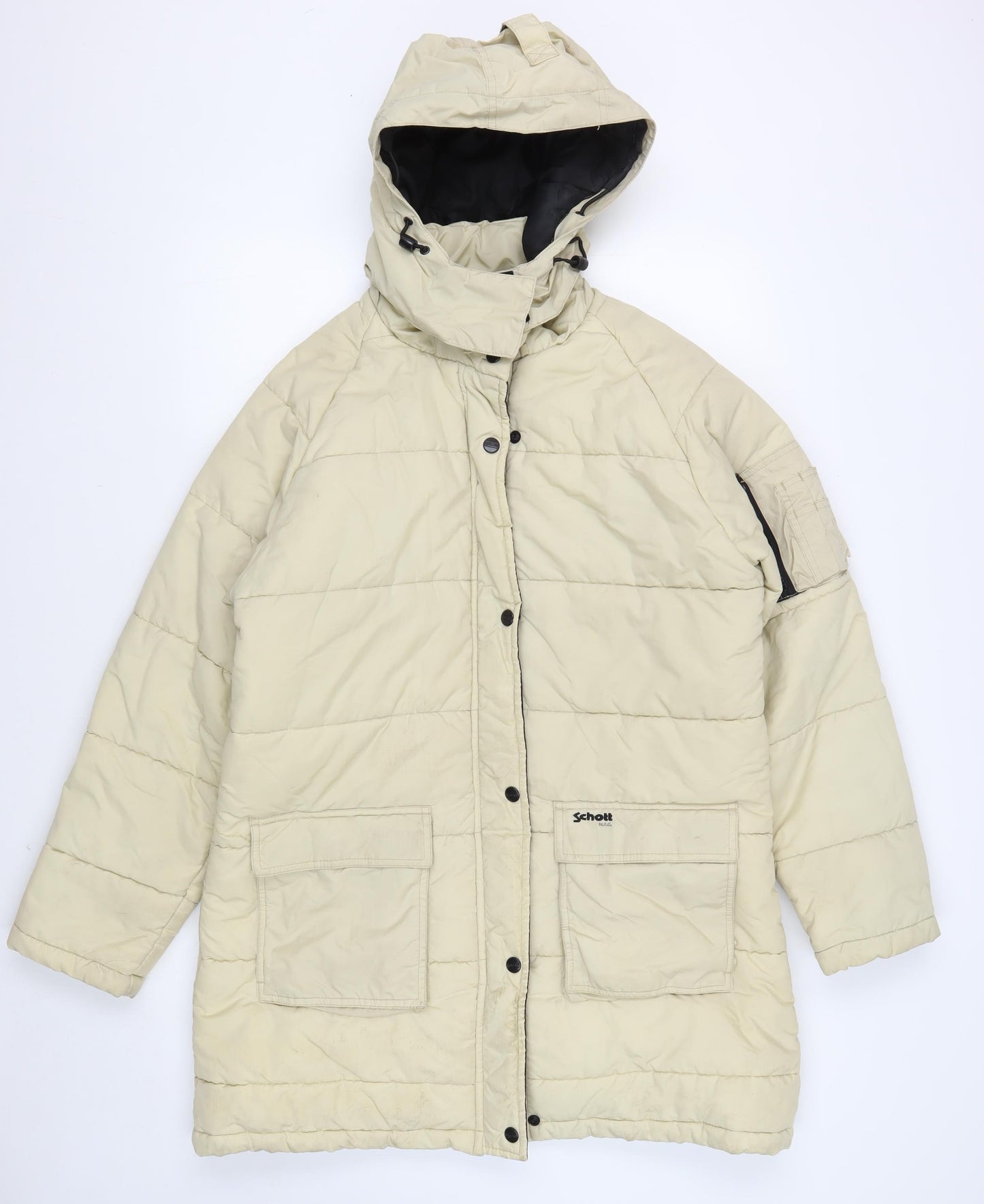 Schott NYC Men's Beige Puffer Jacket Size L