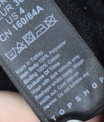 Topshop Women's Black Fleece Sweatshirt Size 8