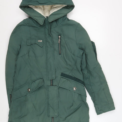 Natural Green XL Unisex Hooded Parka Jacket