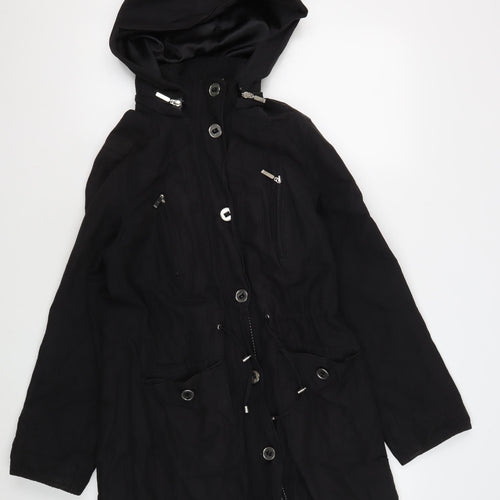 Marks and Spencer Women's Black Hooded Anorak Jacket Size 10