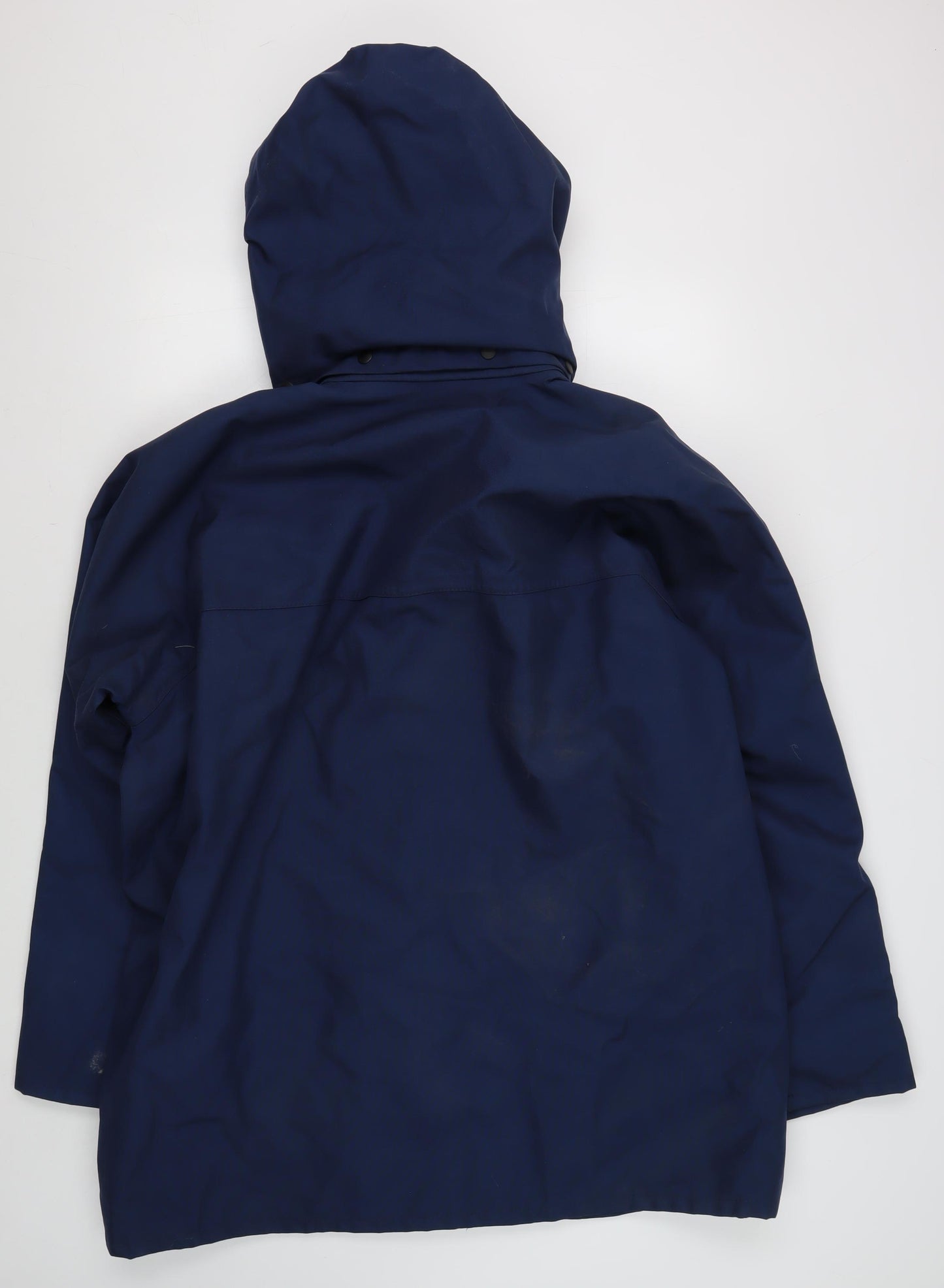 Annis-wear Men's Blue Waterproof Hooded Rain Jacket