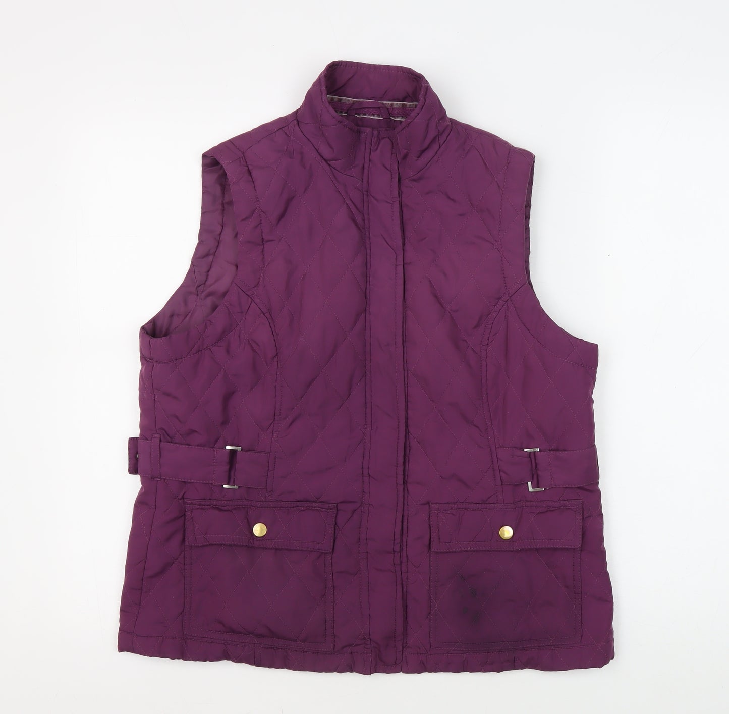 Dash Women's Purple Quilted Waistcoat Size 14