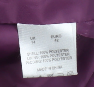 Dash Women's Purple Quilted Waistcoat Size 14