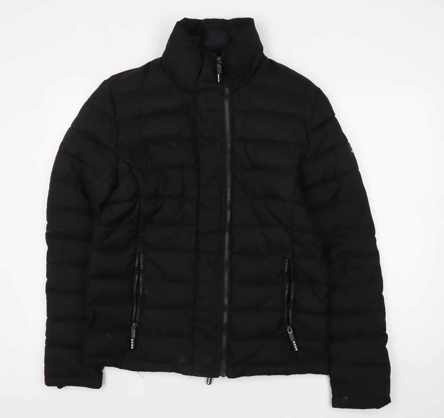 Superdry Men's Black Puffer Jacket L - Winter Warmth