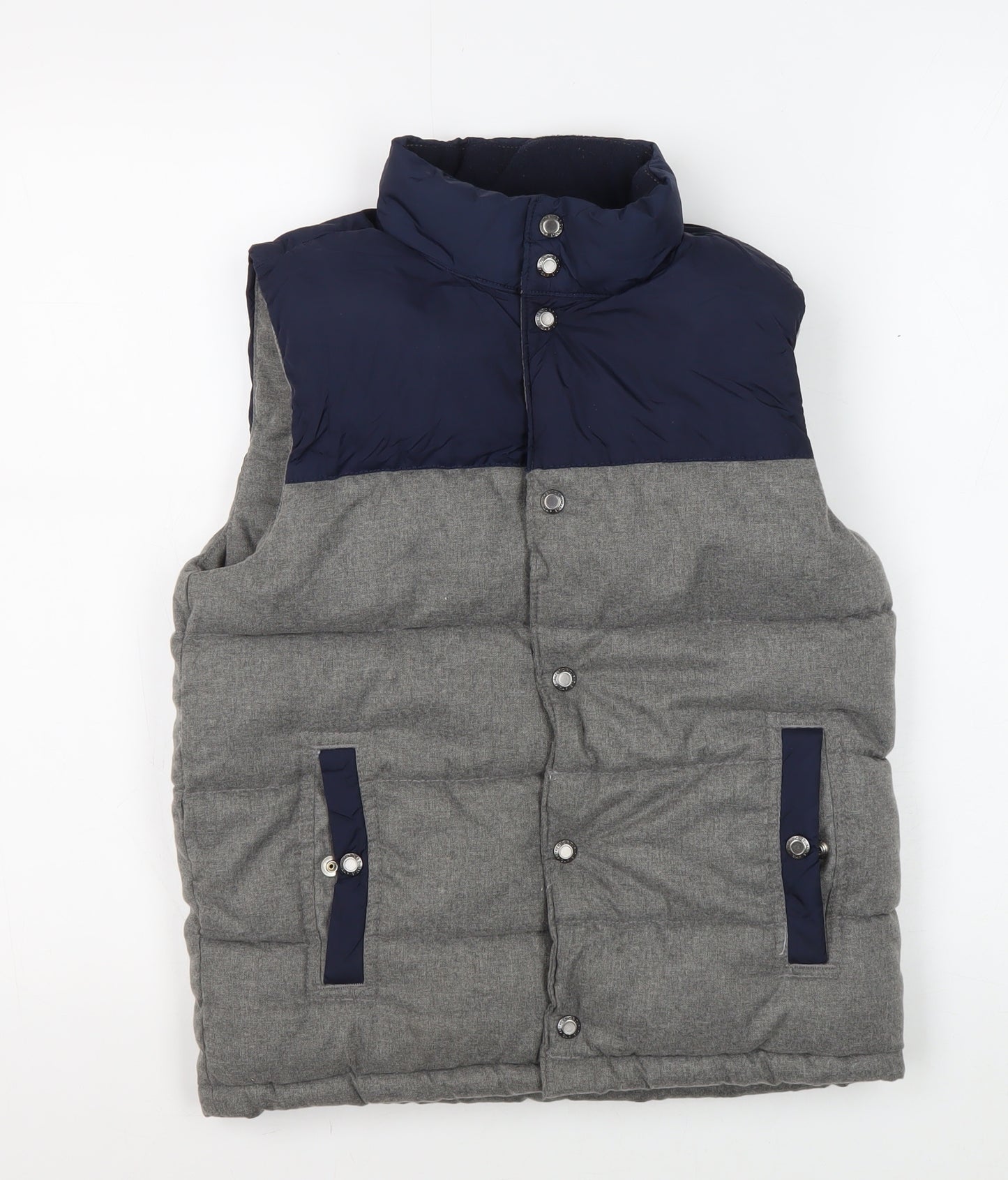 Gap Boys Blue Grey Colourblock Bodywarmer 8-9 Years