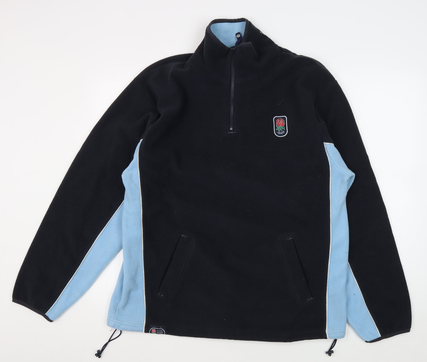 England Rugby Men's XL Black Fleece 1/2 Zip Sweatshirt