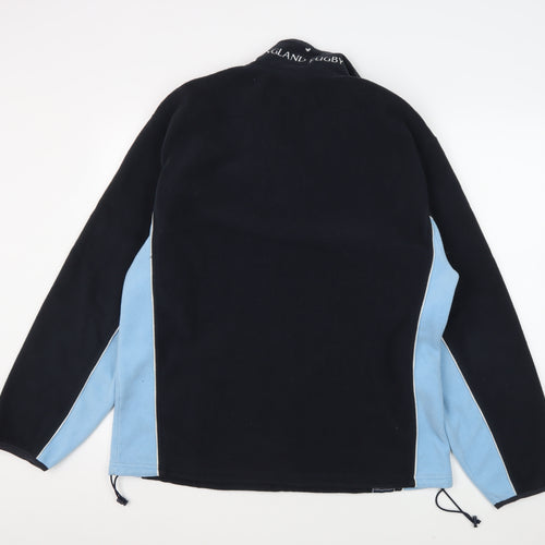 England Rugby Men's XL Black Fleece 1/2 Zip Sweatshirt