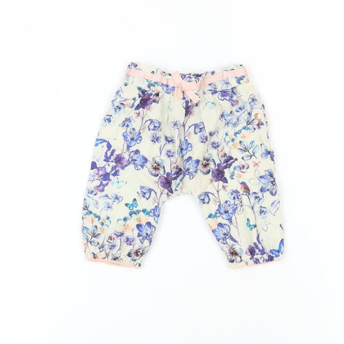 Marks and Spencer Unisex Baby Multicoloured Floral Trousers 3-6 Months