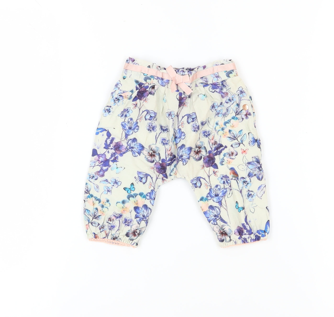 Marks and Spencer Unisex Baby Multicoloured Floral Trousers 3-6 Months