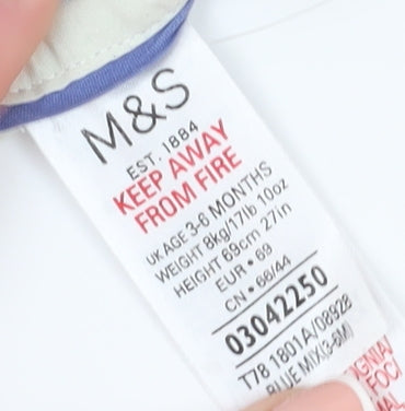 Marks and Spencer Unisex Baby Multicoloured Floral Trousers 3-6 Months