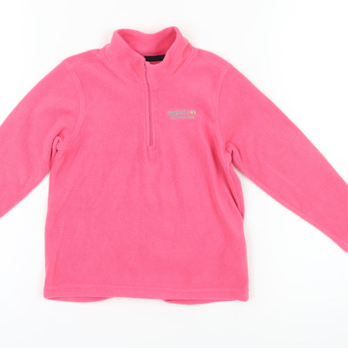 Regatta Girls Pink Fleece 1/2 Zip Sweatshirt 5-6 Years