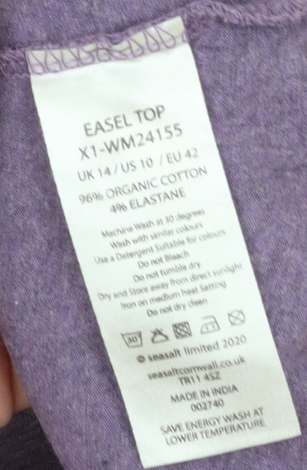 Seasalt Cornwall Women's Purple Long Sleeve Top Size 14