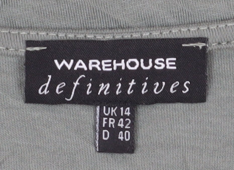 Warehouse Women’s Green Tank Top Size 14