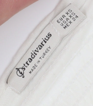Stradivarius Women White 2XS Cropped Blouse
