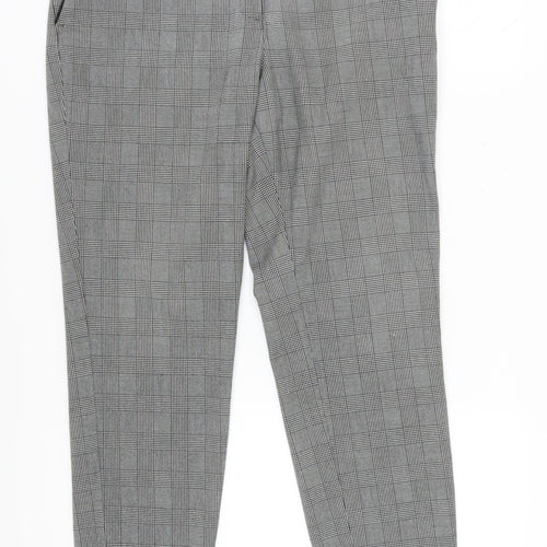 Next Women's Grey Check Trousers Size 14