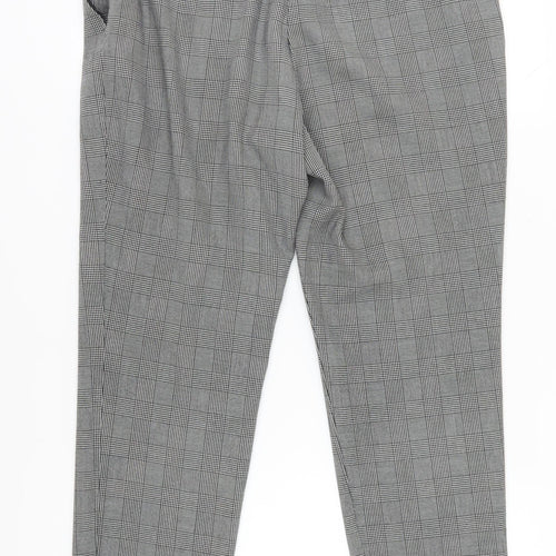 Next Women's Grey Check Trousers Size 14
