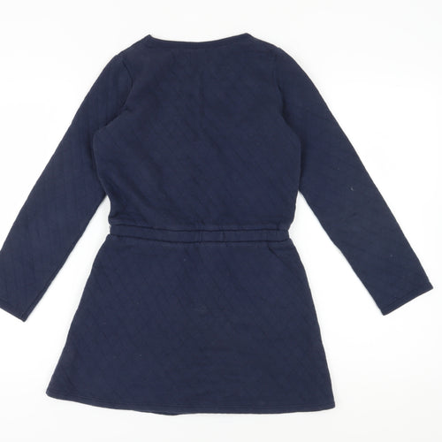 Boden Girls' Blue Long Sleeve Quilted Dress 11-12 Years