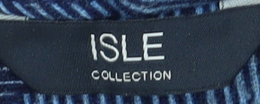 Isle Collection Women's Blue Cowl Neck Top, Size 22