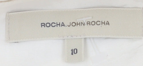 Rocha John Rocha Ivory Slip Dress, Size 10, Summer Sleeveless