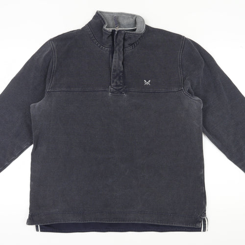 Crew Clothing Company Men's Grey XL Henley Sweatshirt