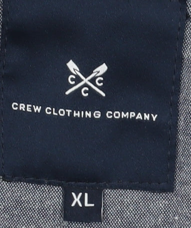 Crew Clothing Company Men's Grey XL Henley Sweatshirt