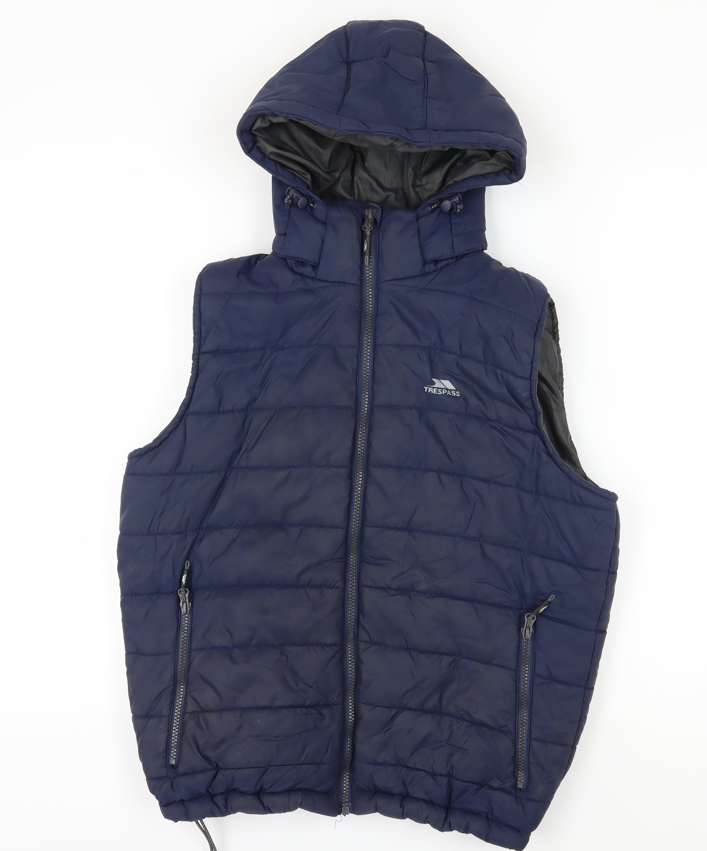 Trespass Men's Blue Puffer Waistcoat 2XS Hooded Casual Zip