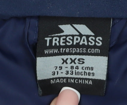 Trespass Men's Blue Puffer Waistcoat 2XS Hooded Casual Zip