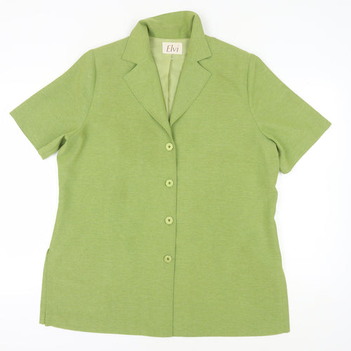 Elvi Women's Green Blazer Size 18 Casual Lined