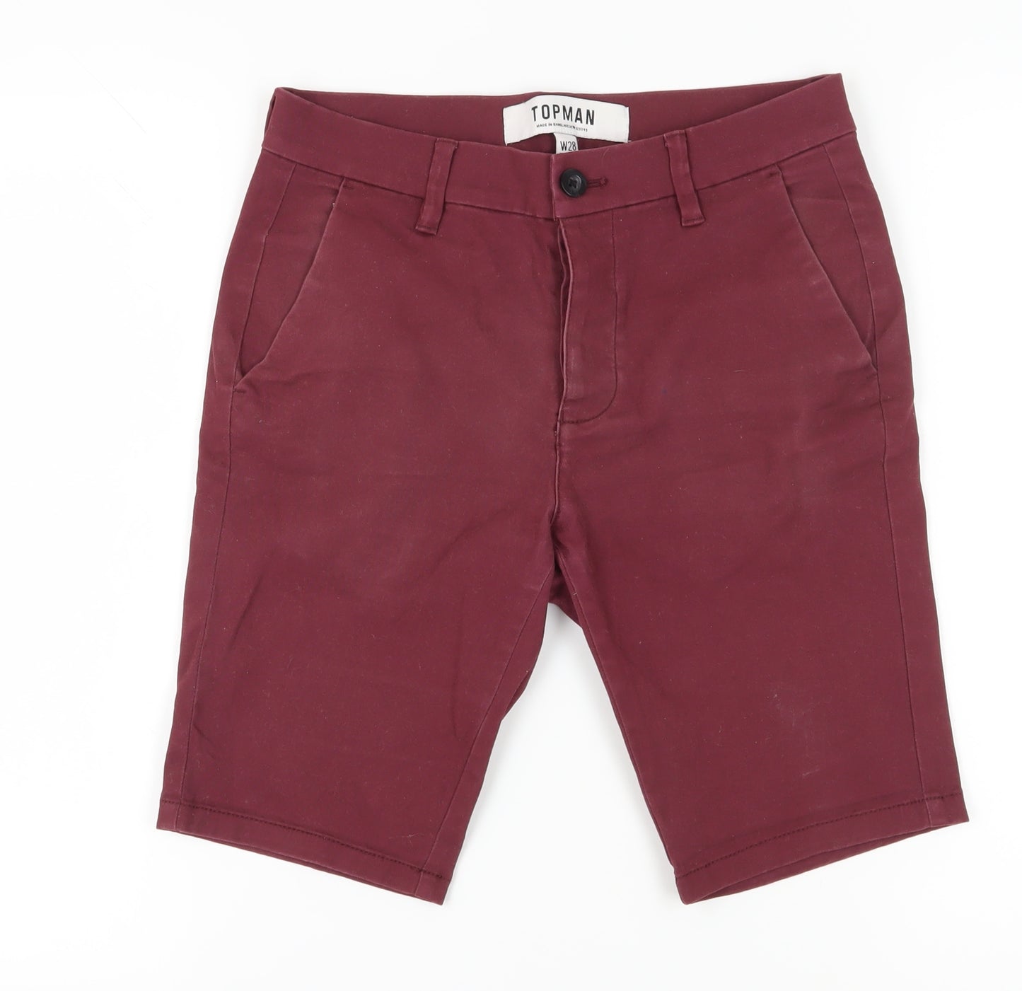 Topman Men's Red Chino Shorts Size 28