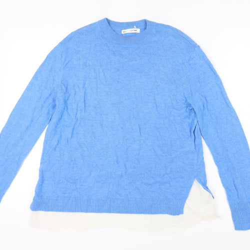 Sfera Women's Blue Crew Neck Pullover Jumper Size 14