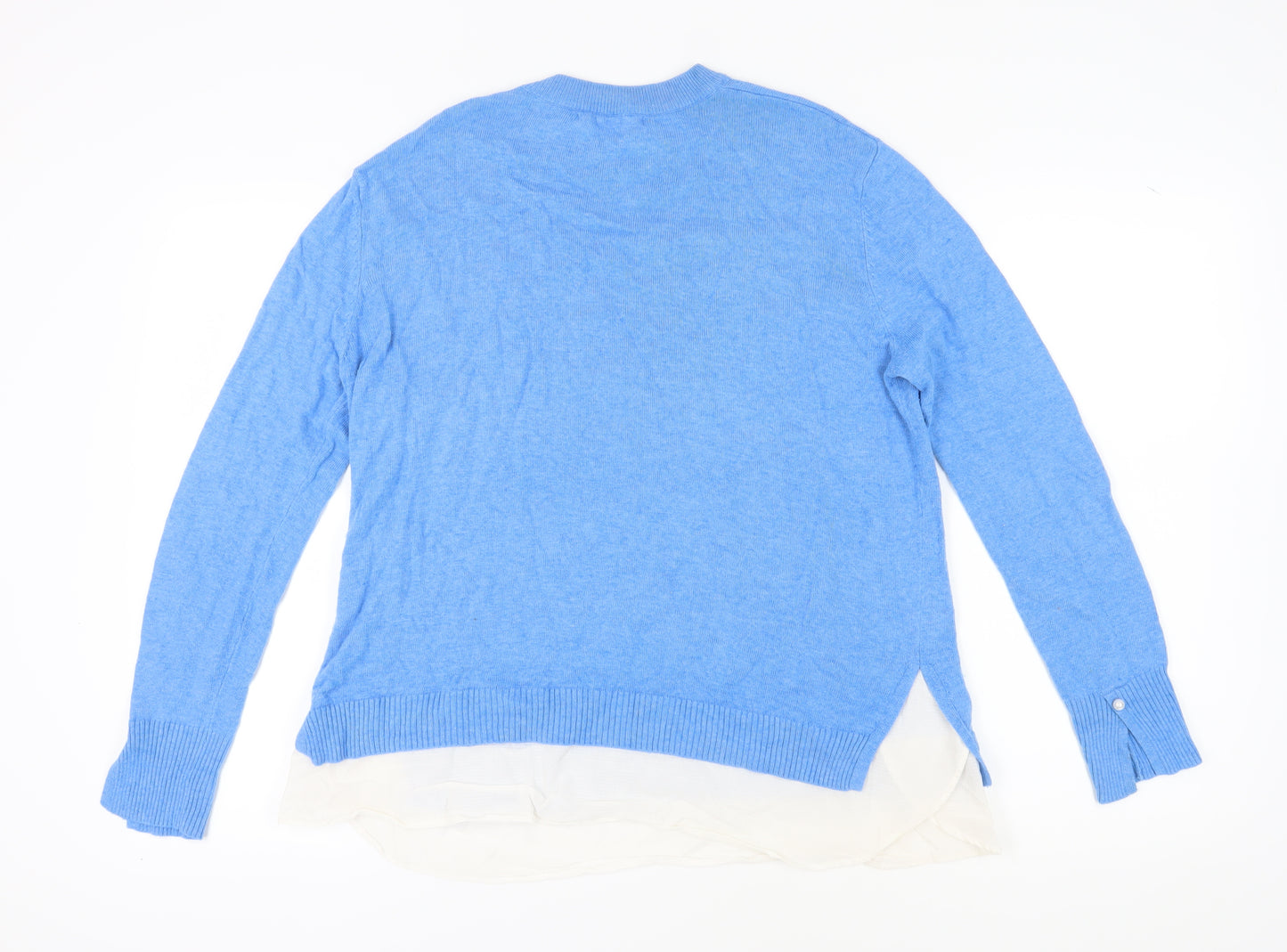 Sfera Women's Blue Crew Neck Pullover Jumper Size 14