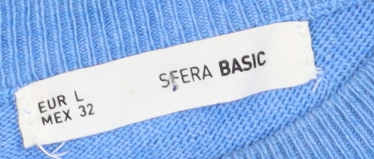 Sfera Women's Blue Crew Neck Pullover Jumper Size 14