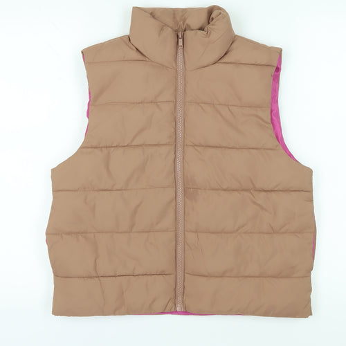 Noisy May Women's Brown Puffer Waistcoat L
