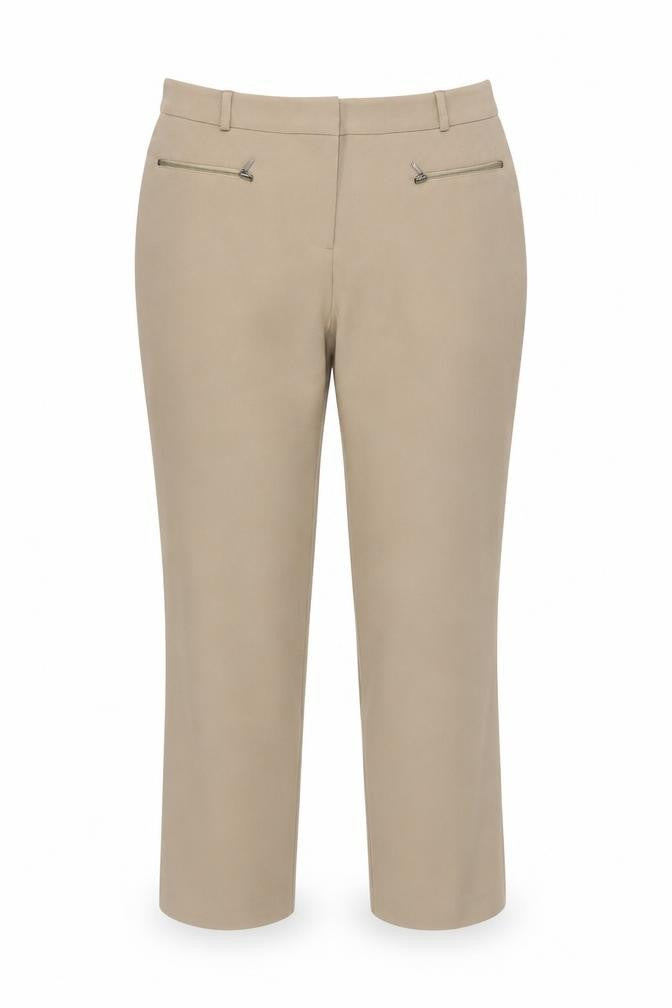 Front view of Marisota Women's Beige Trousers, size 14