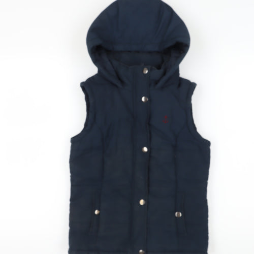 Blonde + Blonde Women's Blue Hooded Puffer Vest