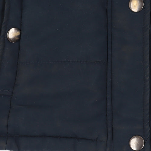 Blonde + Blonde Women's Blue Hooded Puffer Vest