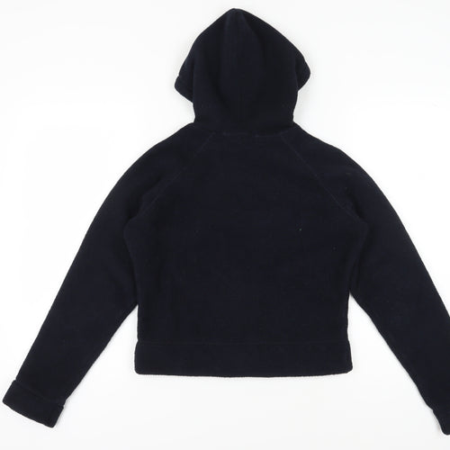 Marks and Spencer Women's Blue Hooded Fleece Jacket Size 10