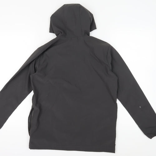 Elgini Men's Black Hooded Windbreaker Jacket M