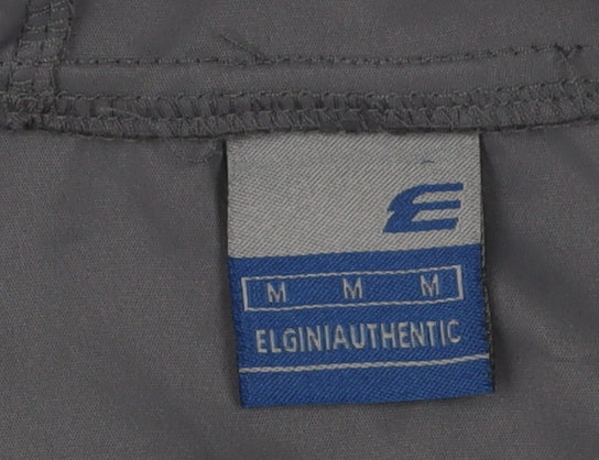 Elgini Men's Black Hooded Windbreaker Jacket M