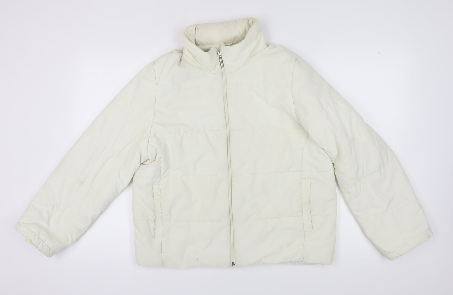 Marks and Spencer Women White Puffer Jacket Size 16