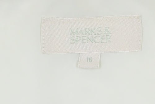 Marks and Spencer Women White Puffer Jacket Size 16