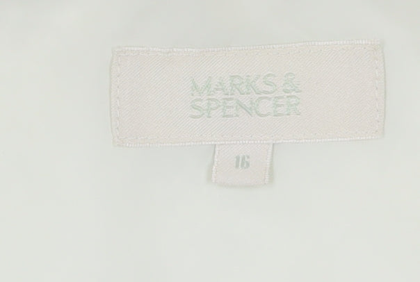 Marks and Spencer Women White Puffer Jacket Size 16
