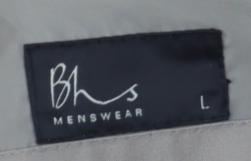 BHS Men's Beige Parka Jacket - Large Casual