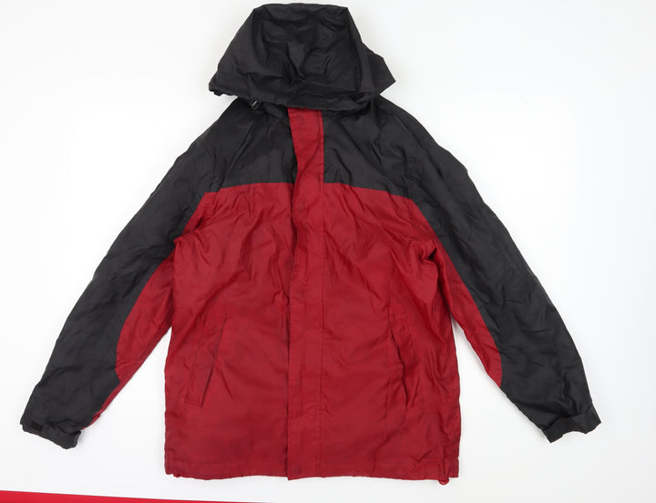 Cotton Traders Men's S Red Black Parka Jacket