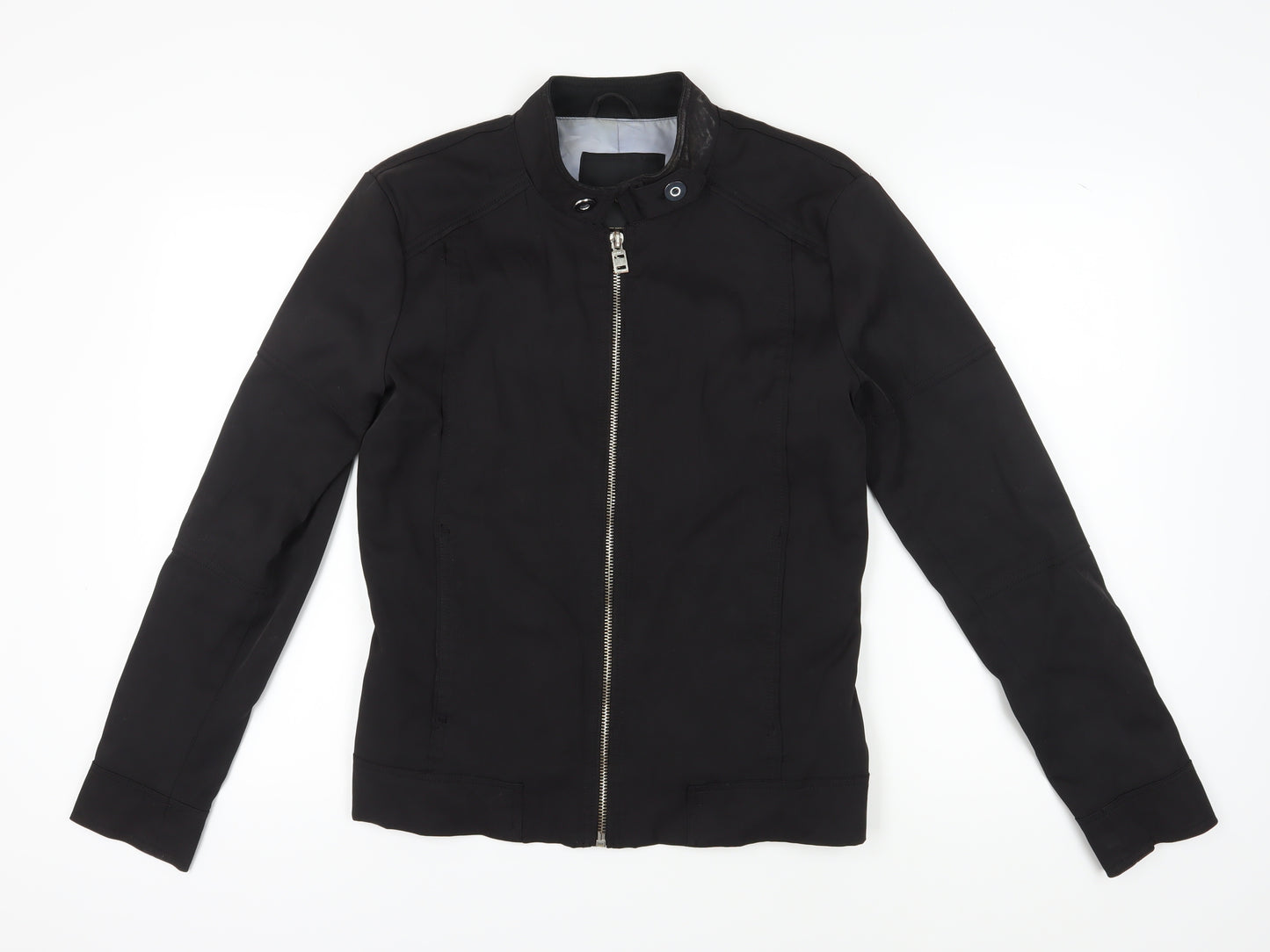 Zara Men's Black Motorcycle Jacket - Size M